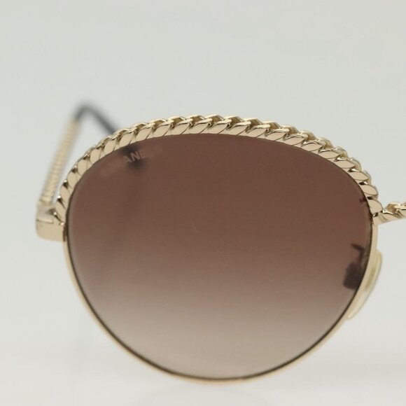 CHANEL Sunglasses metal Silver tone CC Auth 136551M main image 6